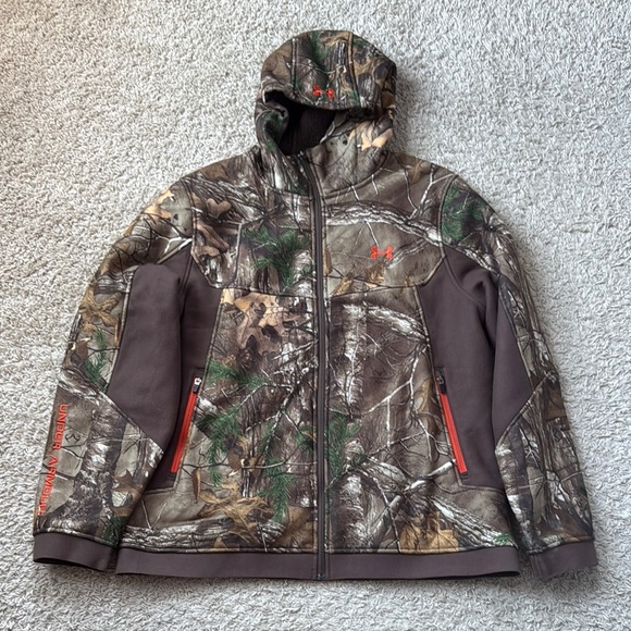 EUC Men’s RARE Under Armour Ayton RealTree Xtra Camouflage Jacket Size XXL - Picture 2 of 13